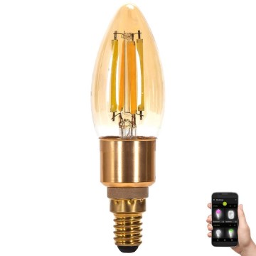 LED Hämardatav pirn FILAMENT MESH Nutikas C35 E14/4,5W/230V 2700-6500K - Aigostar