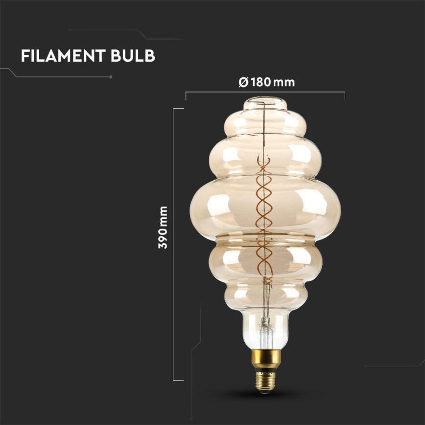 LED Hämardatav pirn FILAMENT S200 E27/8W/230V 1800K