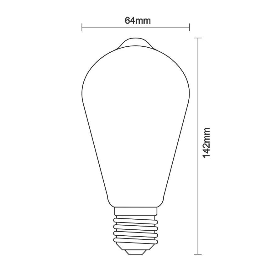 LED Hämardatav pirn FILAMENT ST64 E27/11W/230V 3000K