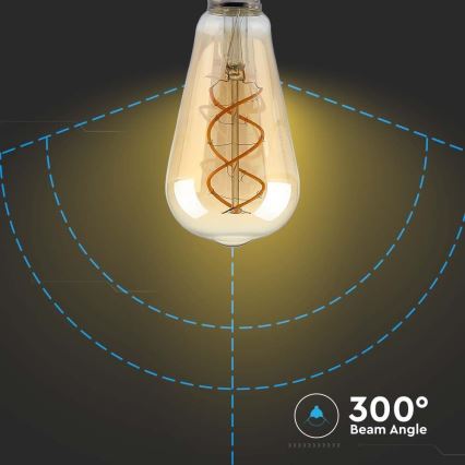 LED Hämardatav pirn FILAMENT ST64 E27/4,8W/230V 1800K