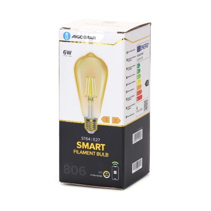 LED Hämardatav pirn FILAMENT ST64 E27/6W/230V 2700-6500K Wi-Fi - Aigostar