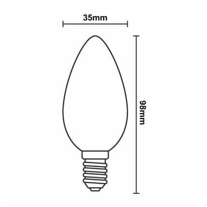 LED Hämardatav pirn FILAMENT VINTAGE C35 E14/6W/230V 2000K