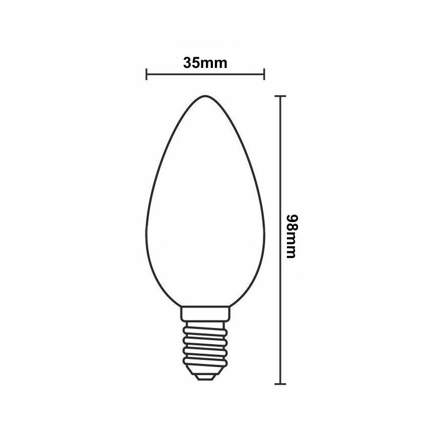LED Hämardatav pirn FILAMENT VINTAGE C35 E14/6W/230V 2000K