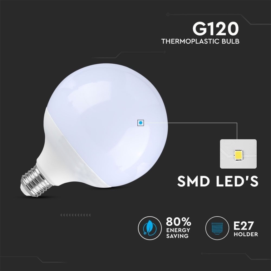 LED Hämardatav pirn G120 E27/13W/230V 6400K