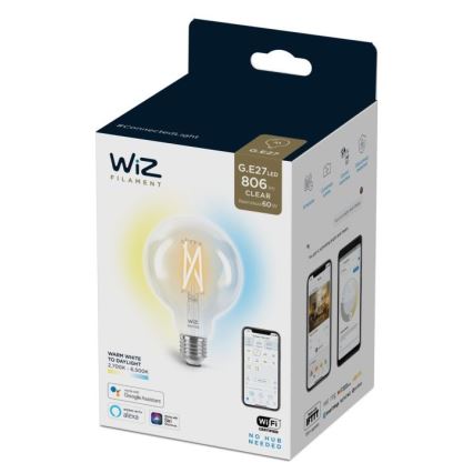 LED Hämardatav pirn FILAMENT G95 E27/6,7W/230V 2700-6500K CRI 90 Wi-Fi - WiZ