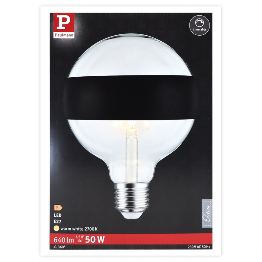 LED Hämardatav pirn GLOBE E27/6,5W/230V 2700K - Paulmann 28682