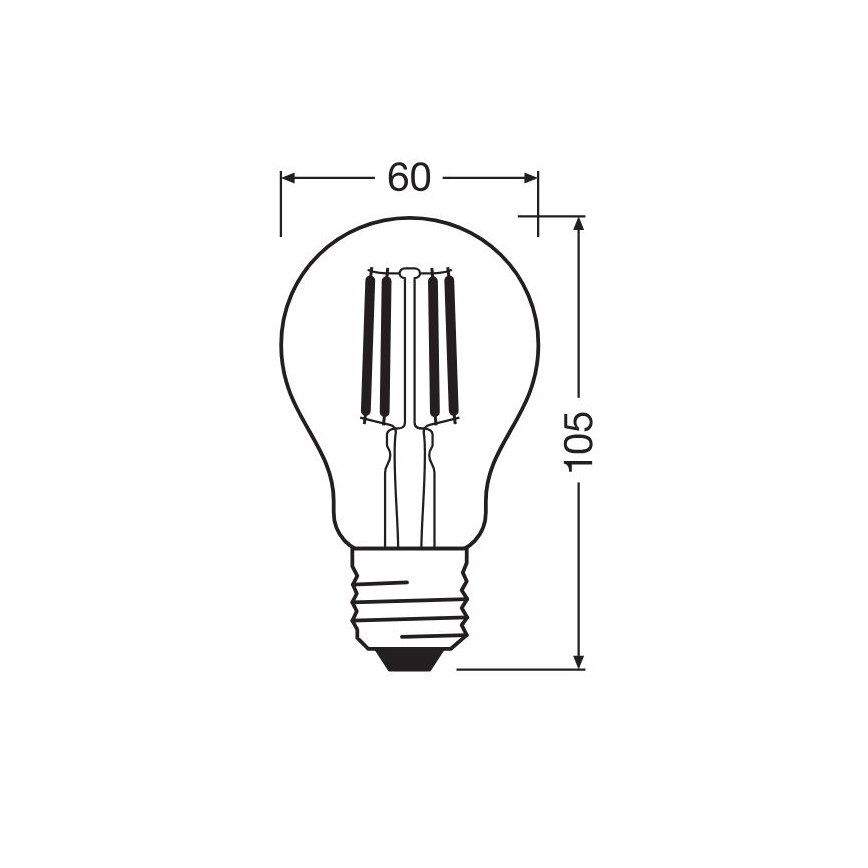 LED Hämardatav pirn GLOW DIM A60 E27/4W/230V 2200-2700K - Osram