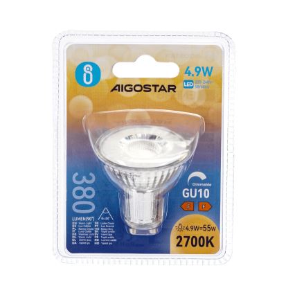 LED hämardatav pirn GU10/4,9W/230V 2700K - Aigostar