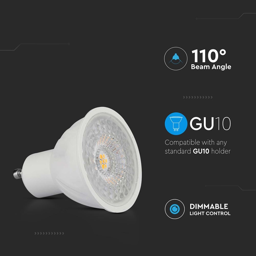 LED Hämardatav pirn GU10/6W/230V 3000K 110°