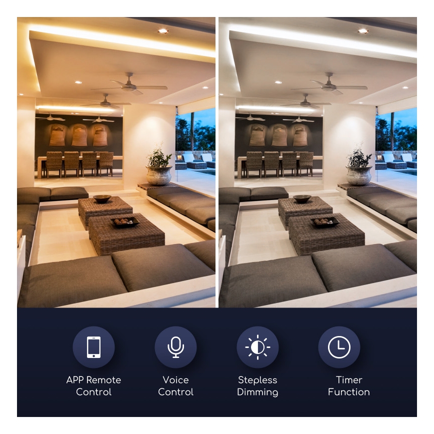 LED Hämardatav pirn GU10/7W/230V 3000-6500K Wi-Fi - Aigostar