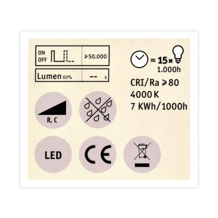 LED Hämardatav pirn GU10/7W/230V 4000K - Paulmann 28754