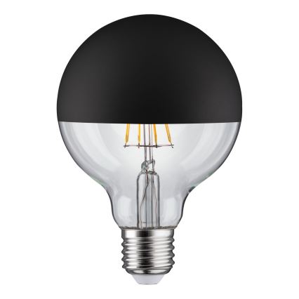 LED Hämardatav pirn peegelsfäärilise korgiga GLOBE G95 E27/6,5W/230V 2700K must - Paulmann 28676