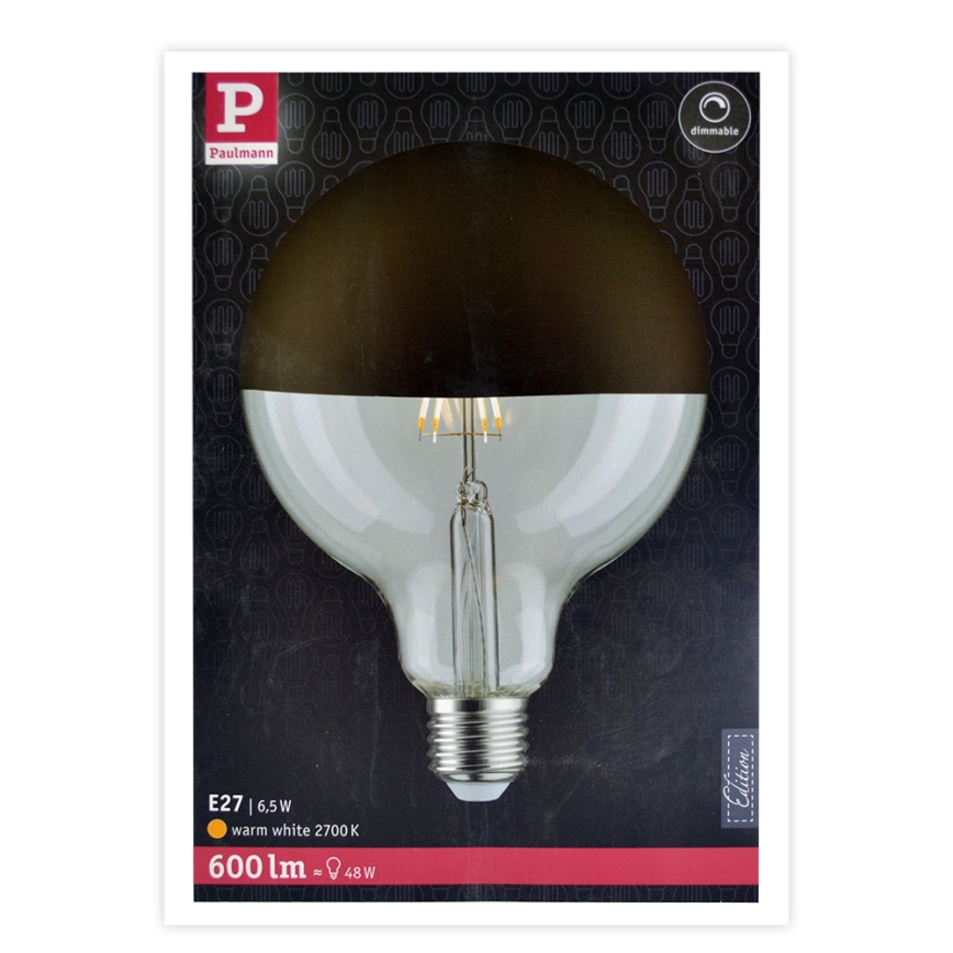 LED Hämardatav pirn peegelsfäärilise korgiga G125 E27/6,5W/230V 2700K - Paulmann 28679