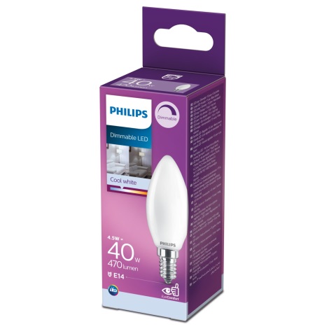 LED Hämardatav pirn Philips B35 E14/4,5W/230V 4000K