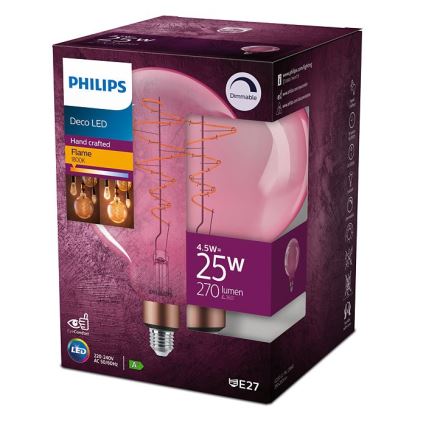 LED Hämardatav pirn Philips DECO G200 E27/4,5W/230V 1800K