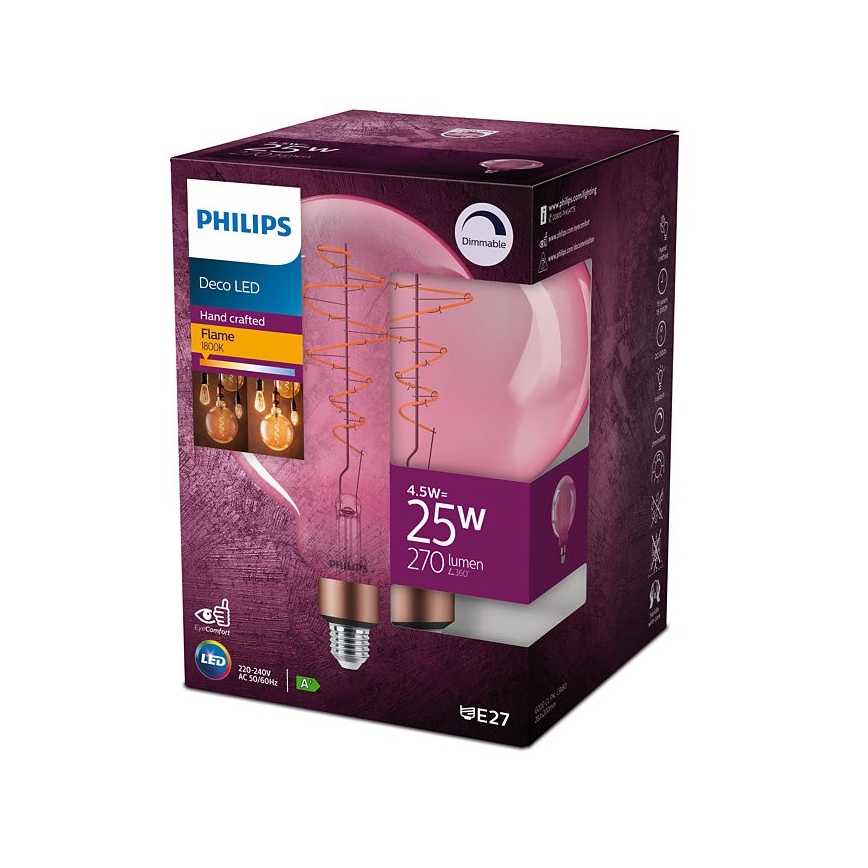 LED Hämardatav pirn Philips DECO G200 E27/4,5W/230V 1800K