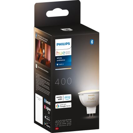 LED Hämardatav pirn Philips Hue White Ambiance GU5,3/MR16/5,1W/12V 2200-6500K