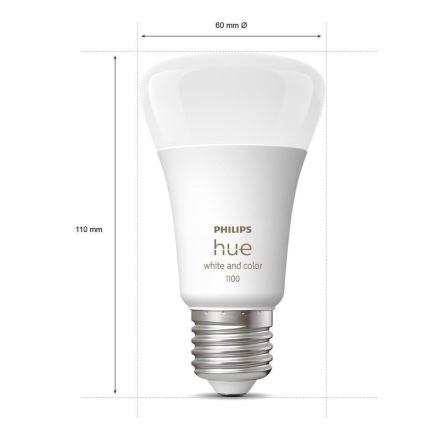 LED Hämardatav pirn Philips Hue White And Color Ambiance A60 E27/9W/230V 2000-6500K