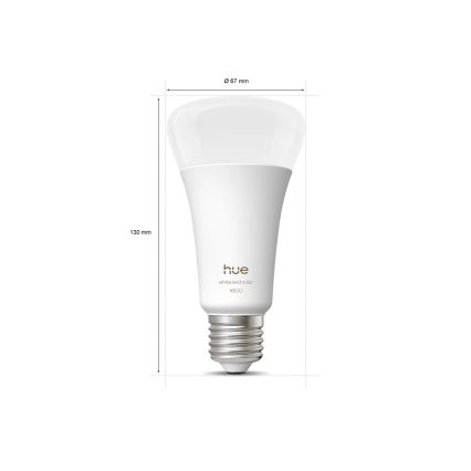 LED hämardatav pirn Philips Hue WHITE AND COLOR AMBIANCE E27/11,8W/230V 1000-20000K