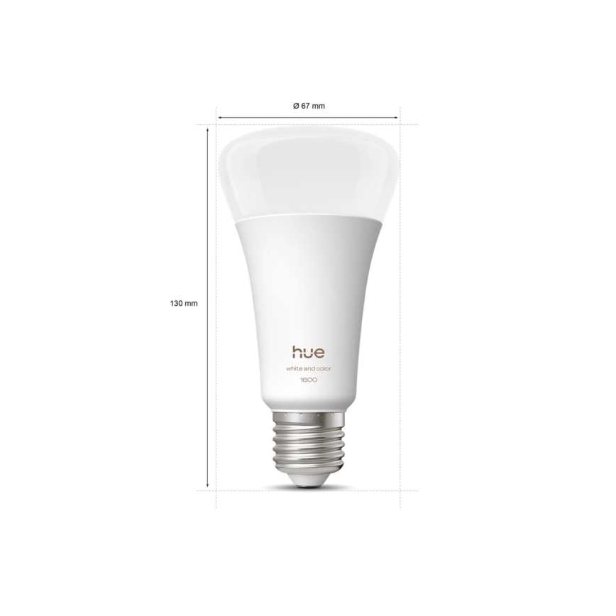 LED hämardatav pirn Philips Hue WHITE AND COLOR AMBIANCE E27/11,8W/230V 1000-20000K