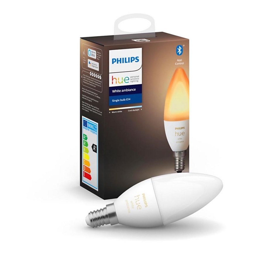 LED Hämardatav pirn Philips Hue WHITE AMBIANCE B39 E14/5,2W/230V 2200K - 6500K