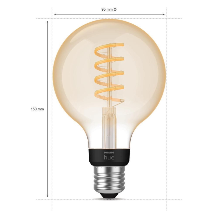 LED Hämardatav pirn Philips Hue WHITE AMBIANCE G93 E27/7W/230V 2200-4500K