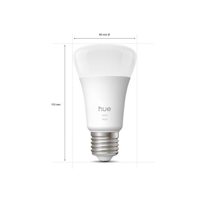 LED hämardatav pirn Philips Hue WHITE E27/9,5W/230V 2700K