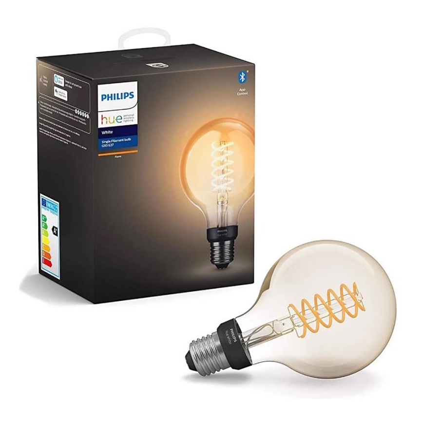 LED Hämardatav pirn Philips Hue WHITE FILAMENT G93 E27/7,2W/230V 2100K