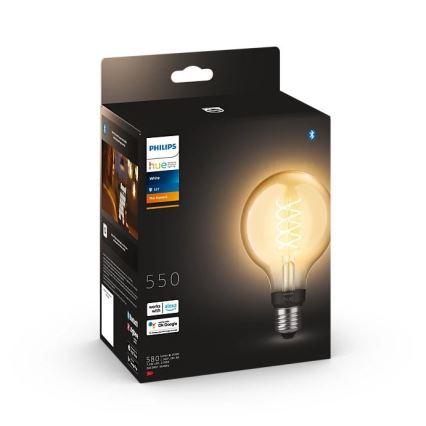 LED Hämardatav pirn Philips Hue WHITE FILAMENT G93 E27/7,2W/230V 2100K