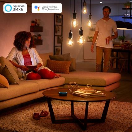 LED Hämardatav pirn Philips Hue WHITE FILAMENT ST64 E27/7W/230V 2100K