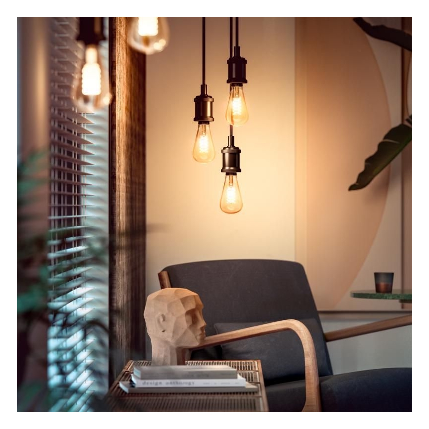 LED Hämardatav pirn Philips Hue WHITE FILAMENT ST72 E27/7W/230V 2100K