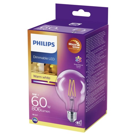 LED Hämardatav pirn Philips Warm Glow E27/9W/230V 2200K-2700K 