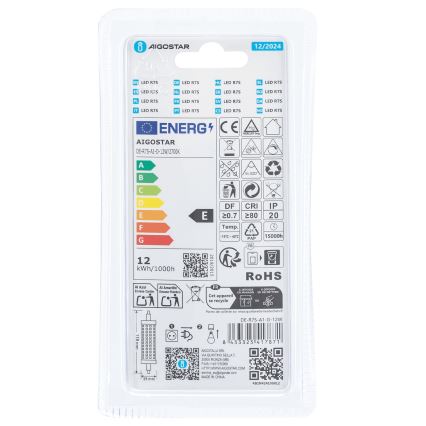 LED Hämardatav pirn R7s/12W/230V 2700K - Aigostar
