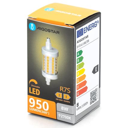 LED Hämardatav pirn R7s/8W/230V 2700K - Aigostar