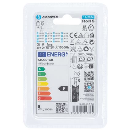LED Hämardatav pirn R7s/8W/230V 6500K - Aigostar