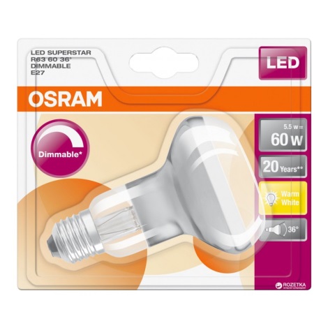 LED Hämardatav pirn RETROFIT E27/5,5W/230V 2700K - Osram