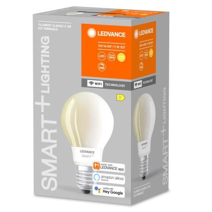 LED Hämardatav pirn SMART+ FILAMENT E27/11W/230V 2700K Wi-Fi - Ledvance