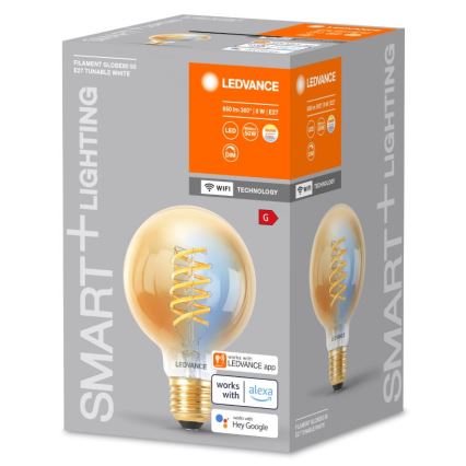 LED Hämardatav pirn SMART+ FILAMENT GLOBE G80 E27/8W/230V 2200-5000K Wi-Fi - Ledvance