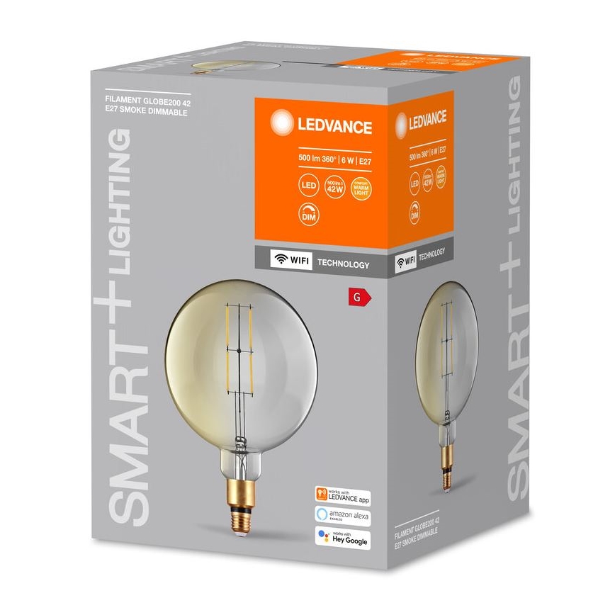 LED Hämardatav pirn SMART+ GLOBE G200 E27/6W/230V 2500K Wi-Fi - Ledvance