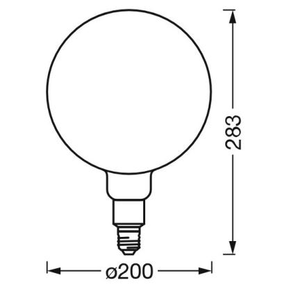 LED Hämardatav pirn SMART+ GLOBE G200 E27/6W/230V 2500K Wi-Fi - Ledvance