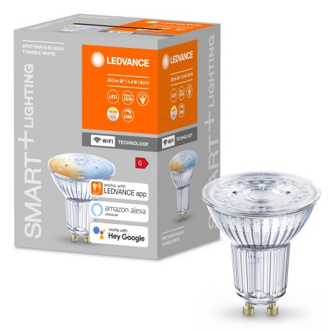 LED Hämardatav pirn SMART+ GU10/5W/230V 2,700K-6,500K Wi-Fi - Ledvance