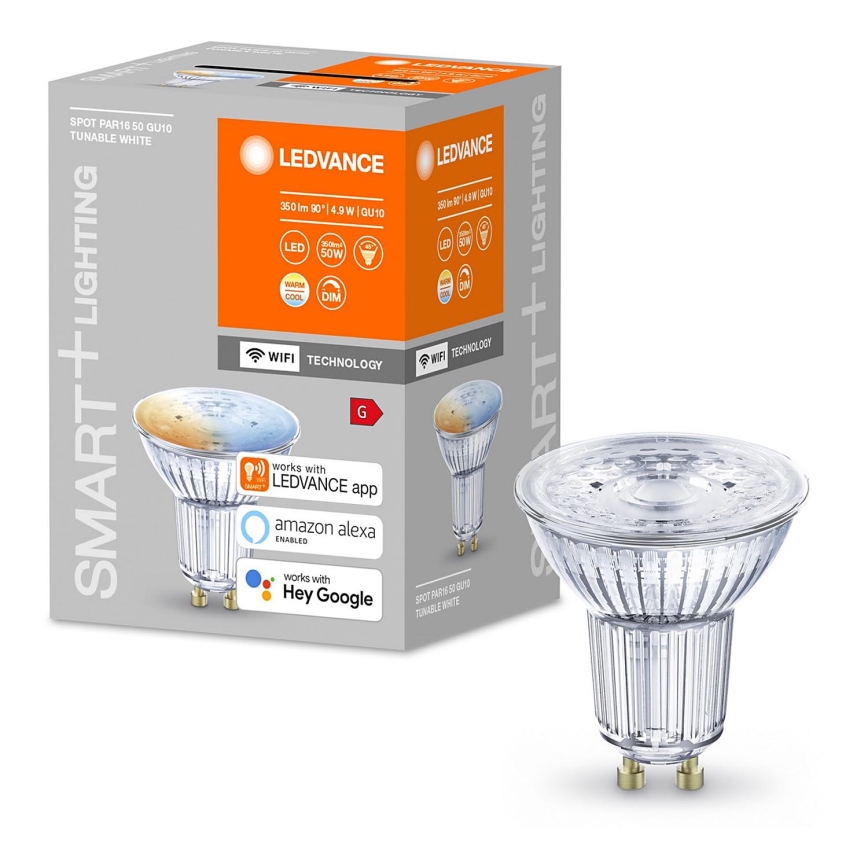 LED Hämardatav pirn SMART+ GU10/5W/230V 2,700K-6,500K Wi-Fi - Ledvance