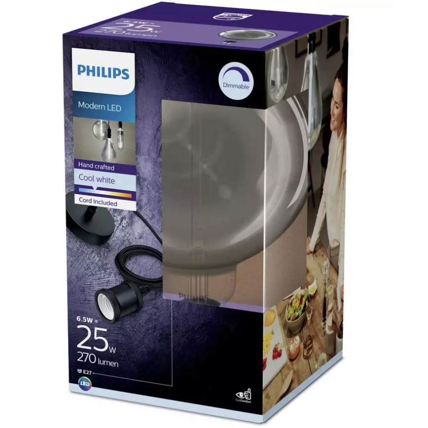LED Hämardatav pirn SMOKY VINTAGE Philips E27/6,5W/230V 4000K