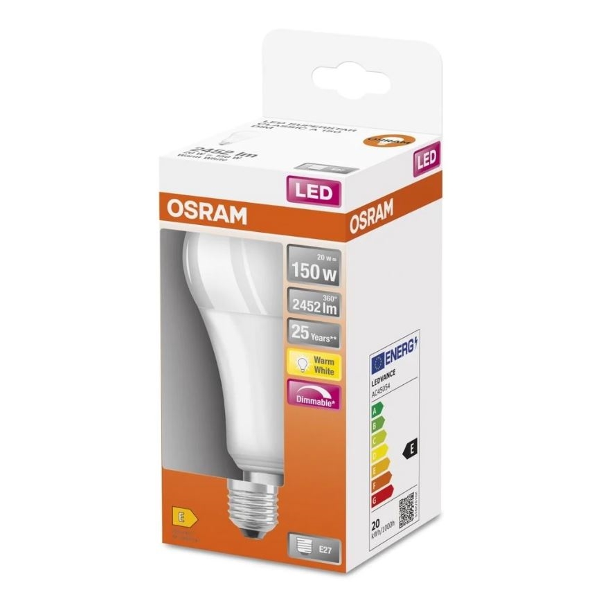 LED Hämardatav pirn SUPERSTAR E27/20W/230V 2700K - Osram