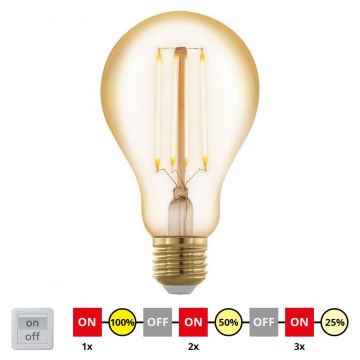 LED Hämardatav pirn VINTAGE A75 E27/4W/230V 2200K - STEPDIMMING - Eglo 12858