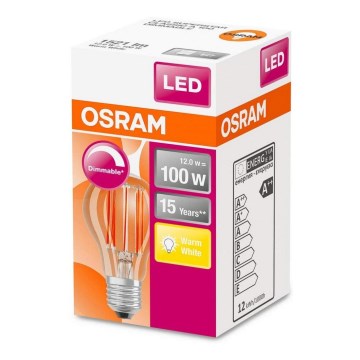 LED Hämardatav pirn VINTAGE E27/12W/230V 2700K - Osram
