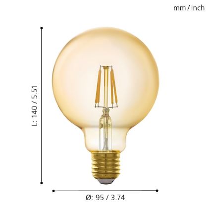 LED Hämardatav pirn E27/5,5W/230V 2200K - Eglo