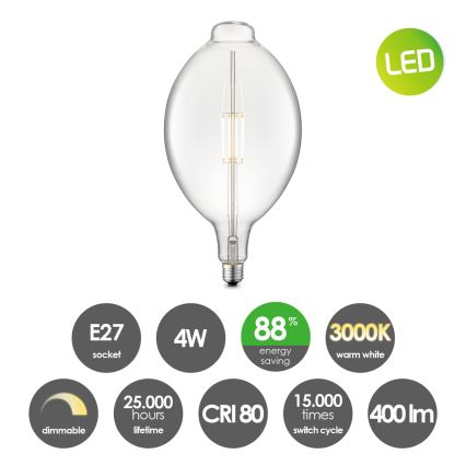 LED Hämardatav pirn VINTAGE EDISON E27/4W/230V 3000K