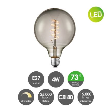 LED Hämardatav pirn VINTAGE EDISON G125 E27/4W/230V 2200K