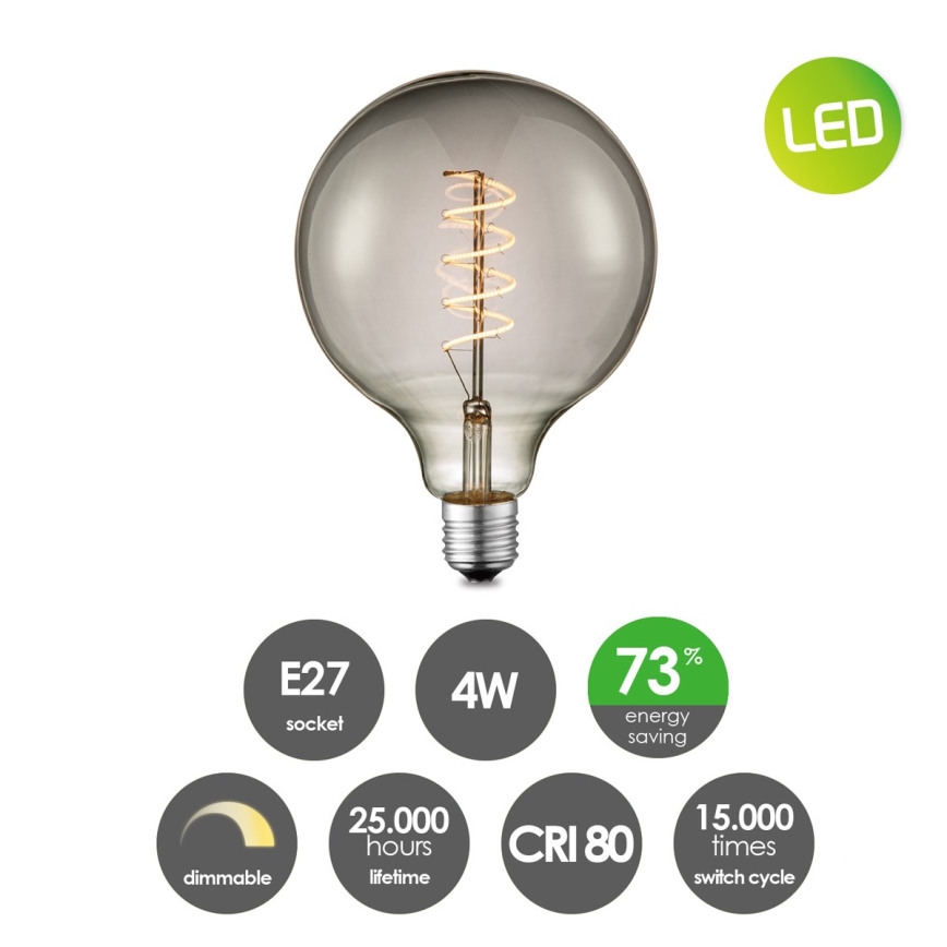 LED Hämardatav pirn VINTAGE EDISON G125 E27/4W/230V 2200K